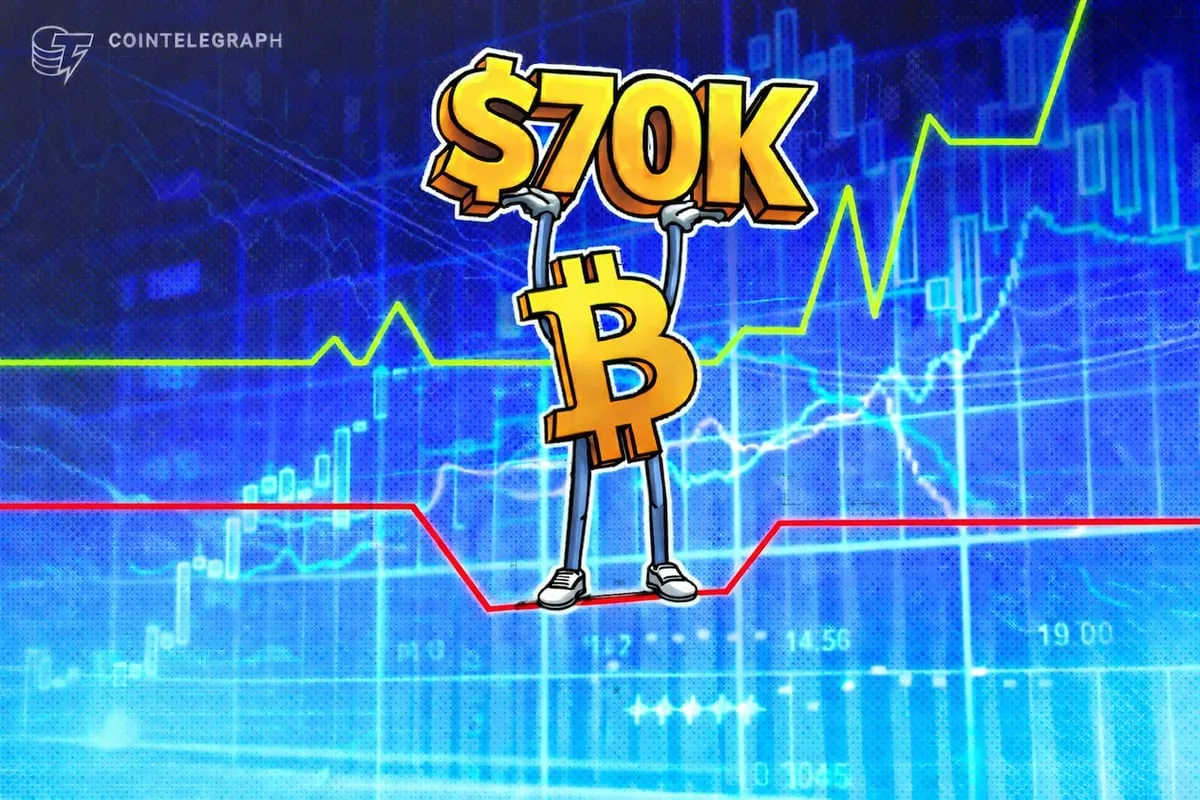 Bitcoin Stalls at $70K as Bears Dominate Amid Negative Funding